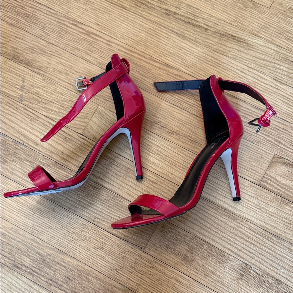 Mix No. 6 Red Patent Ankle-Strap Sandals